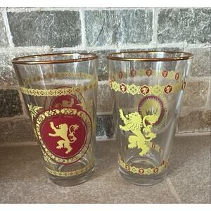 Game of Thrones Set of Two Tall Ball Tumblers 16 oz Glasses 2016